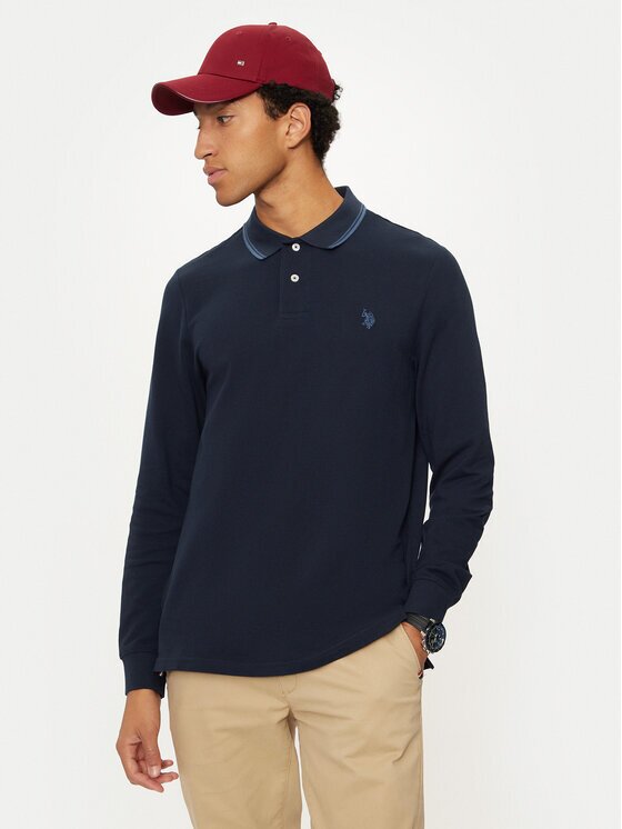 U.S. Polo Assn. Тениска с яка и копчета MUP2255 Regular Fit
