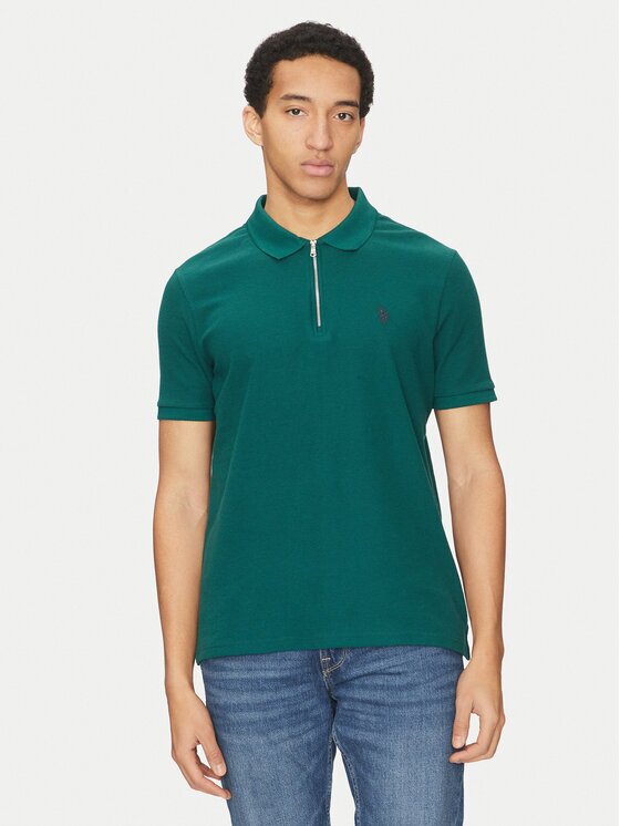 U.S. Polo Assn. Тениска с яка и копчета MUP3335 Regular Fit