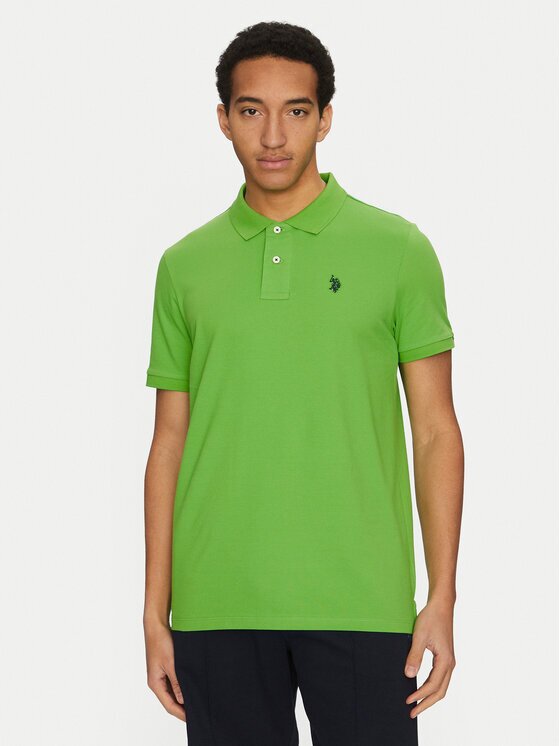 U.S. Polo Assn. Тениска с яка и копчета MUP3637 Regular Fit