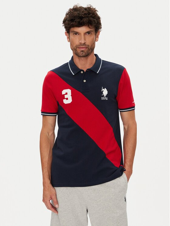 U.S. Polo Assn. Тениска с яка и копчета MUP3996 Regular Fit