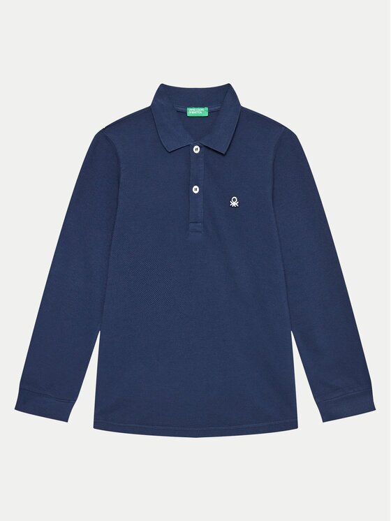 United Colors of Benetton Тениска с яка и копчета 3089G3009 Regular Fit