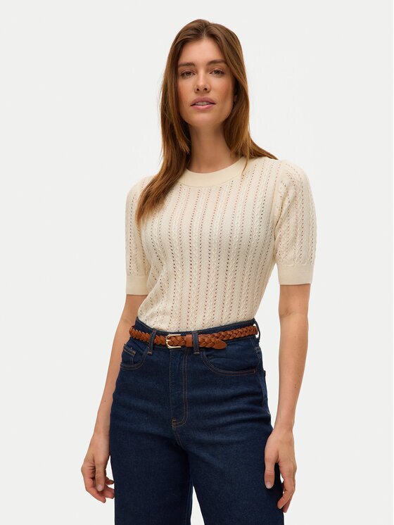 Vero Moda Пуловер Morena 10321893 Светлосиньо Slim Fit