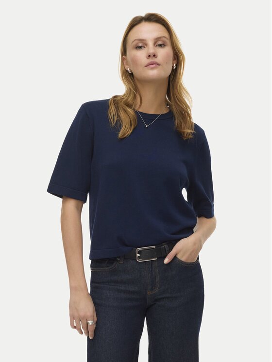 Vero Moda Пуловер Silje 10320460 Светлосиньо Oversize
