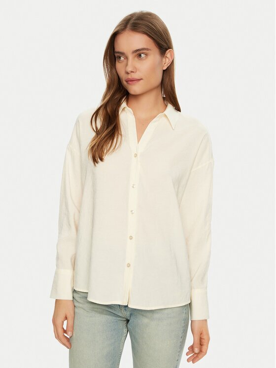 Vero Moda Риза Queeny 10289349 Екрю Regular Fit