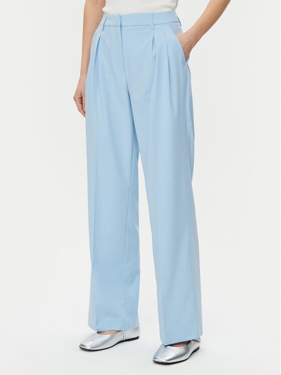 Vero Moda Текстилни панталони Liba 10324626 Светлосиньо Wide Leg