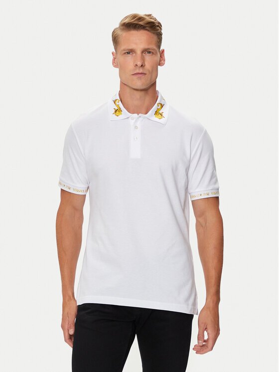 Versace Jeans Couture Тениска с яка и копчета 76GAGT00 Regular Fit