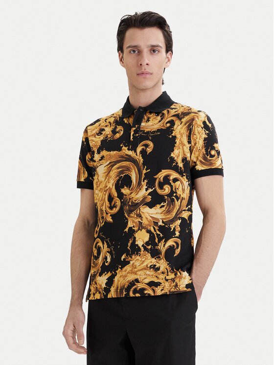 Versace Jeans Couture Тениска с яка и копчета 80GAG6S0 JS549 Regular Fit