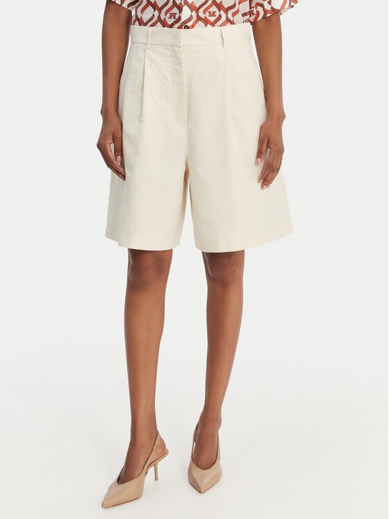 Weekend Max Mara Бермуди Ecuba 2615141022 Екрю Loose Fit