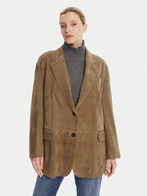 Weekend Max Mara Кожено яке Rolanda 2525446071650 Oversize