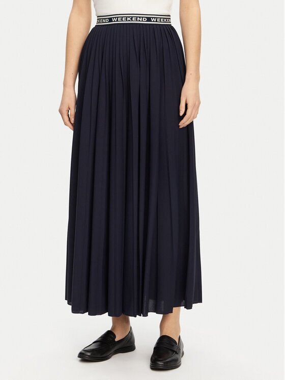 Weekend Max Mara Плисирана пола Bleu 2515771031 Regular Fit