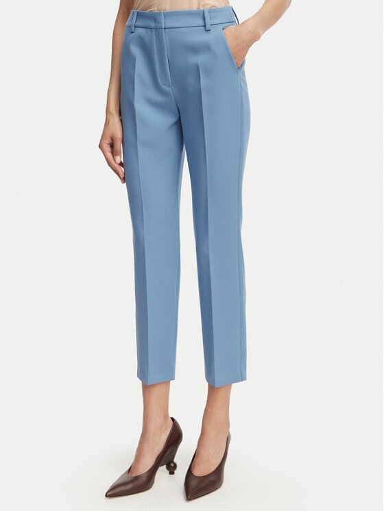 Weekend Max Mara Текстилни панталони Rana 2615131021 Светлосиньо Slim Fit